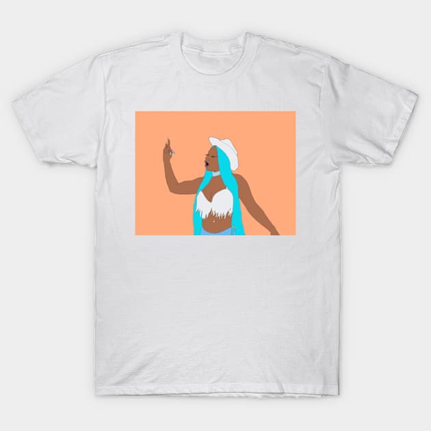 Megan Thee Stallion Fan Art T-Shirt by tayelectronica